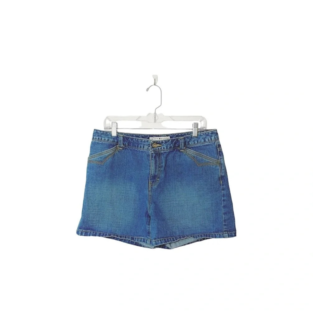Tommy Hilfiger 90’s Vintage Denim Shorts Medium Wash High Rise 100% Cotton Sz 12